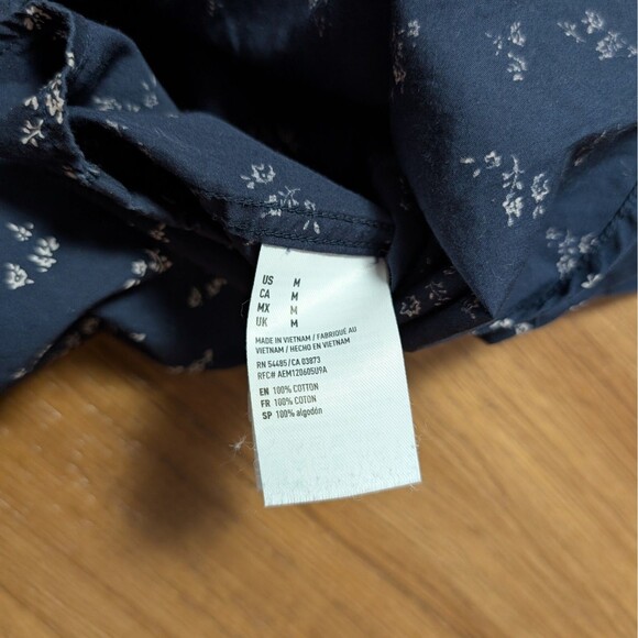 American Eagle Seriously Soft Button Down Shirt Mens Medium Cotton Floral Print - Picture 6 of 10
